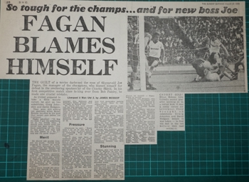 Fagan blames himself for debut loss - August 1983